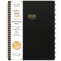 2026 Planner 8X10 Black Weekly Monthly Scheduling Organizer with Twin Wire Bi...