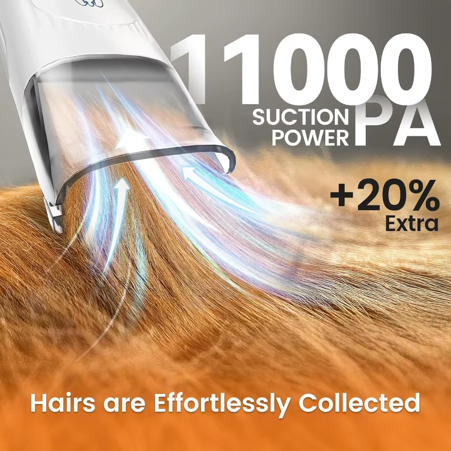 Efficient Dog Grooming Vacuum with Clipper Nail Grinder for Shedding Pet Hair Removal 1.5L Dust Cup Pet Grooming Tool Set Inclu